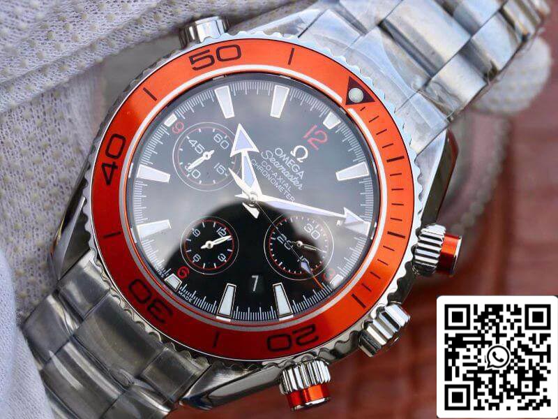 Omega Seamaster Planet Ocean 232.30.46.51.01.002 1:1 edizione migliore Swiss ETA7750 quadrante nero with orange marker