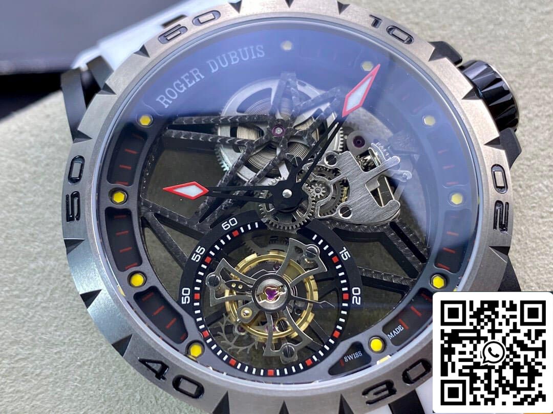 Roger Dubuis Excalibur RDDBEX0549 1:1 edizione migliore BBR Fabbrica Tourbillon Bianco cinturino