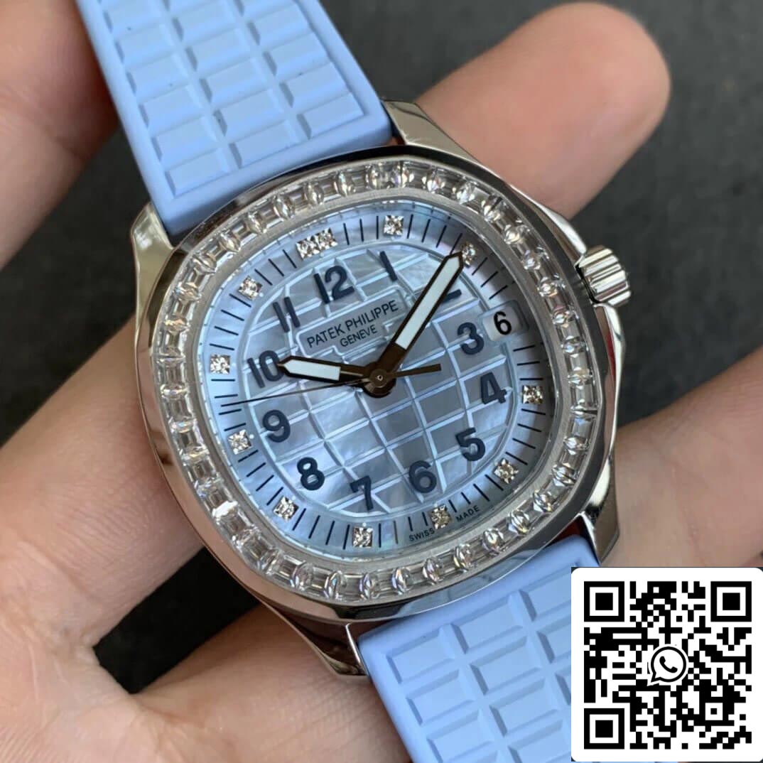 Patek Philippe Aquanaut 5072G-001 1:1 Best Edition PPF Fabbrica 18k White Gold Light Blue Dial