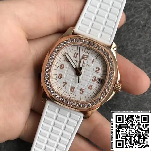 Patek Philippe Aquanaut 5068R-010 1:1 Best Edition PPF Fabbrica Rose Gold White Dial