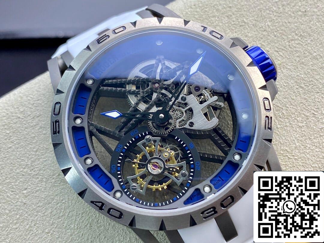 Roger Dubuis Excalibur RDDBEX0479 1:1 edizione migliore BBR Fabbrica Tourbillon Gomma cinturino