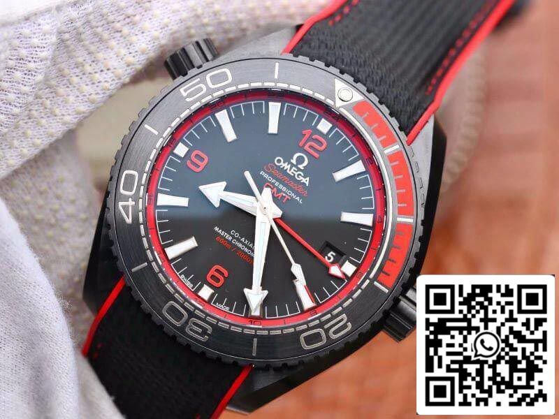 Omega Seamaster Planet Ocean 215.92.46.22.01.003 VS Fabbrica 1:1 edizione melhor Swiss ETA8906 Nero Nylon cinturino