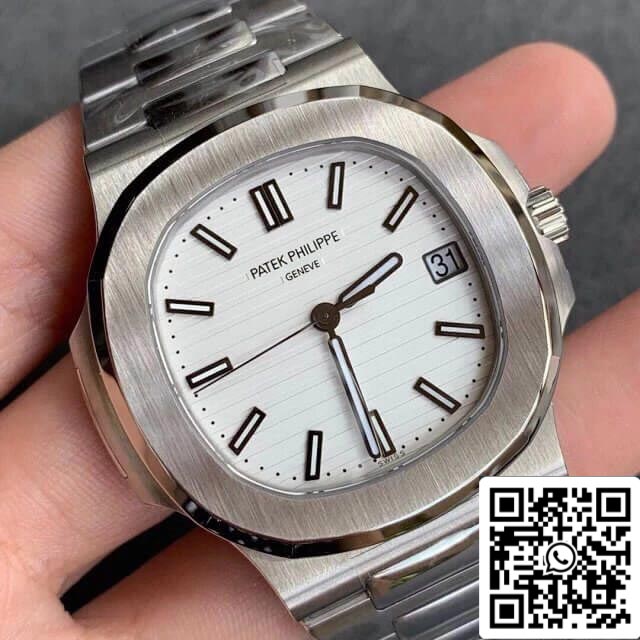 Patek Philippe Nautilus 5711/1A-011 1:1 Best Edition PPF Fabbrica V4 White Dial Swiss ETA324