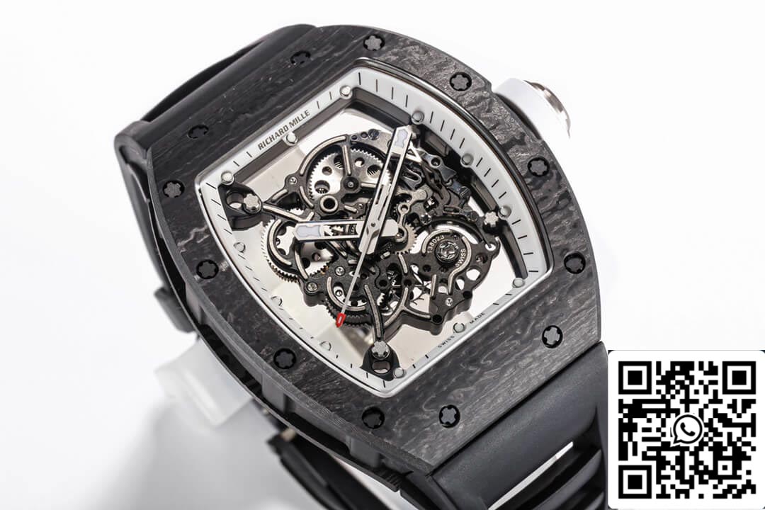 Richard Mille RM055 NTPT 1:1 edizione migliore BBR Fabbrica Nero cinturino