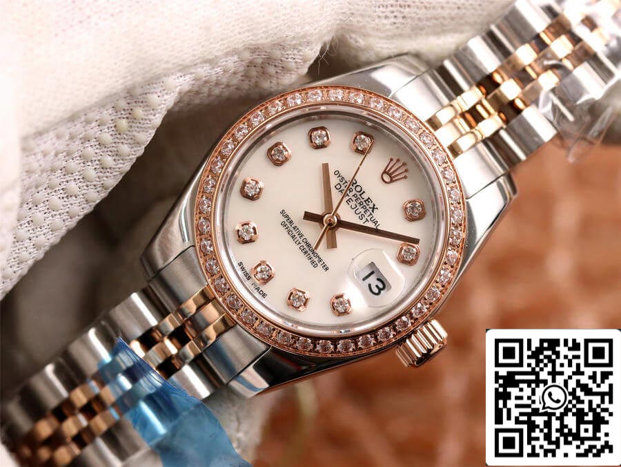 Rolex Datejust 28MM 1:1 edizione migliore BP Fabbrica Diamond-set quadrante bianco