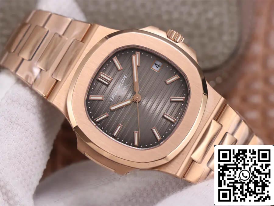 Patek Philippe Nautilus 5711/1R-001 1:1 Best Edition PPF Fabbrica V4 Rose Gold Brown Dial Swiss ETA324