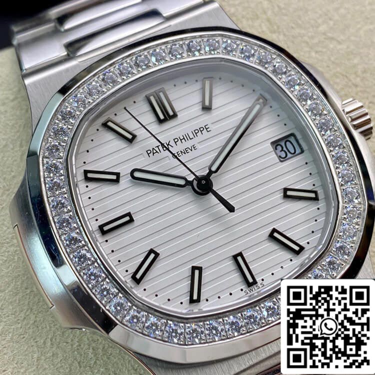 Patek Philippe Nautilus 5713/1G-010 1:1 Best Edition PPF Fabbrica V4 White Dial Swiss ETA324
