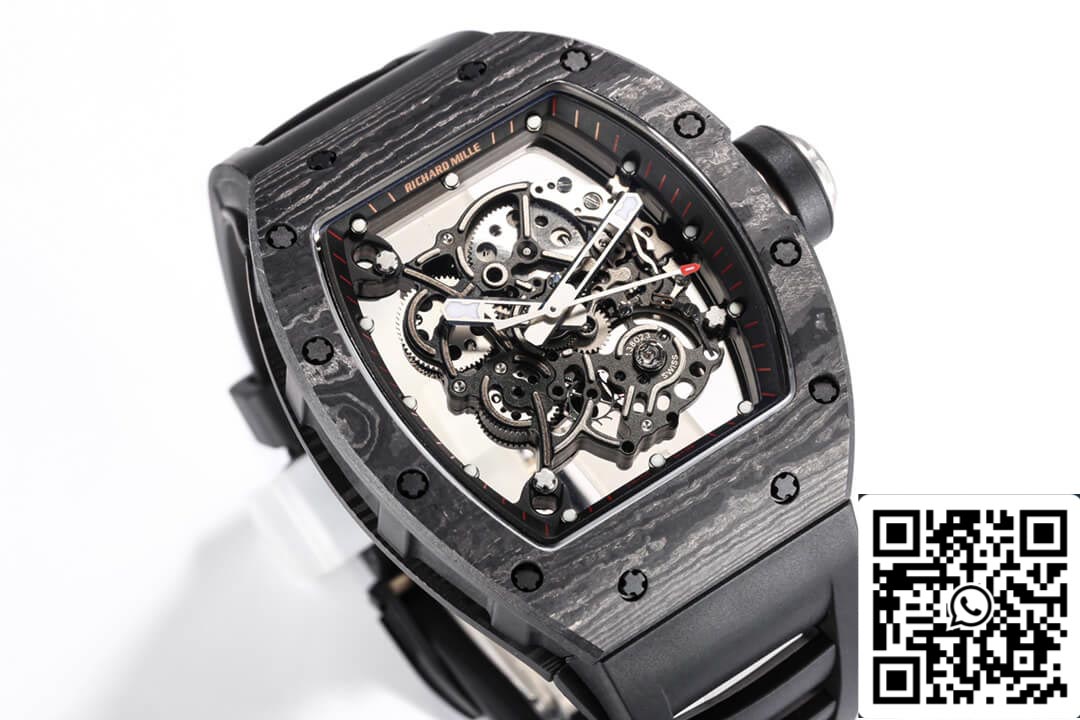 Richard Mille RM055 NTPT 1:1 edizione migliore BBR Fabbrica Nero fibra di carbonio quadrante