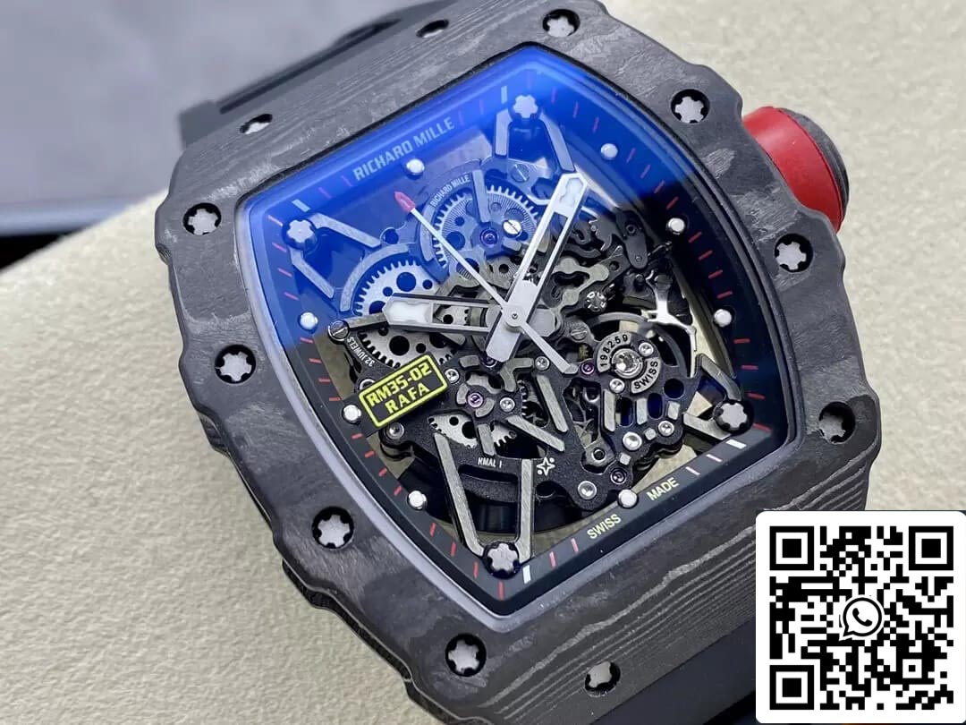Richard Mille RM35-02 1:1 Best Edition T+ Fabbrica NTPT Carbon Fiber Black cinturino