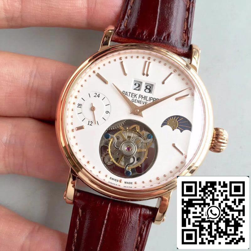 Patek Philippe Tourbillon Moonphase 24H Power Reserve 1:1 Best Edition Swiss Tourbillon White Dial