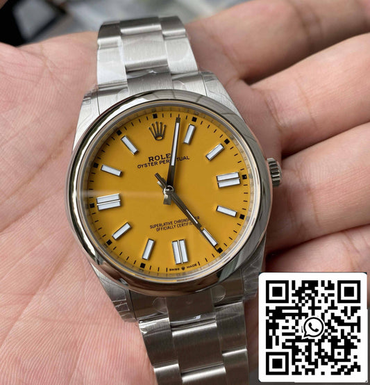 Rolex Oyster Perpetual 41MM M124300-0004 1:1 edizione migliore VS Fabbrica Yellow quadrante