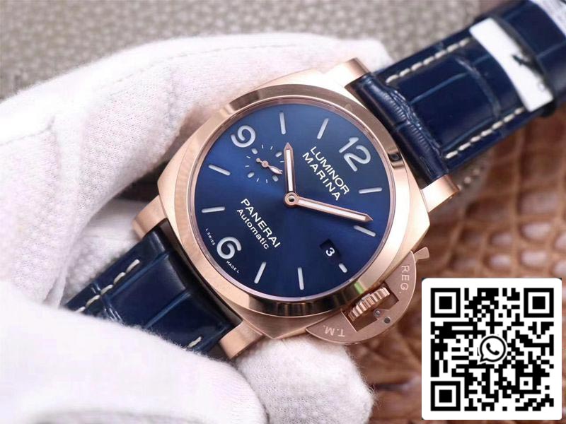 Panerai Luminor Marina Goldtech PAM01112 1:1 edizione migliore VS Fabbrica quadrante blu Swiss P9010
