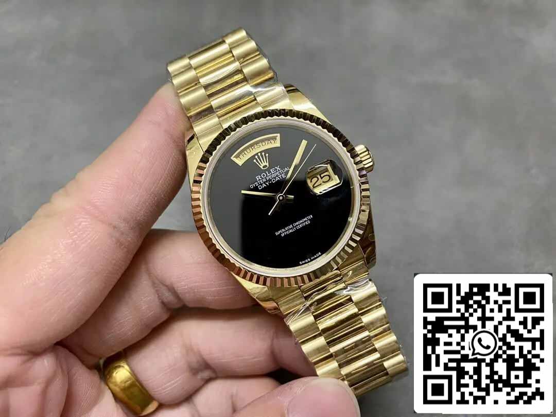 Rolex Day Date 18038 1:1 edizione migliore GM Fabbrica quadrante nero
