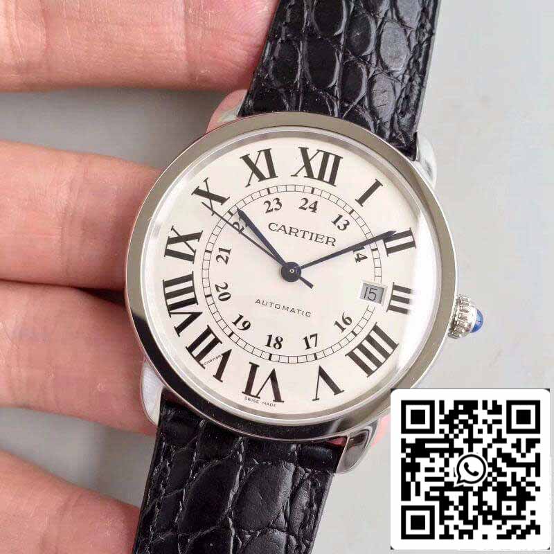 Relojes Ronde Solo De Cartier W6701010 ZF Fabbrica para hombre, edición limitada a 1:1, esfera blanca suiza ETA9015