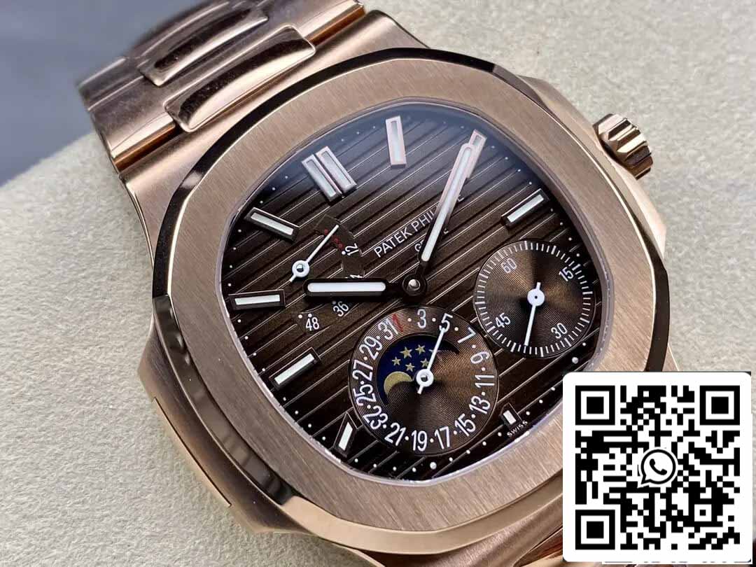 Patek Philippe Nautilus 5712/1R-001 1:1 edição melhor GR Fabbrica Rosa Oro