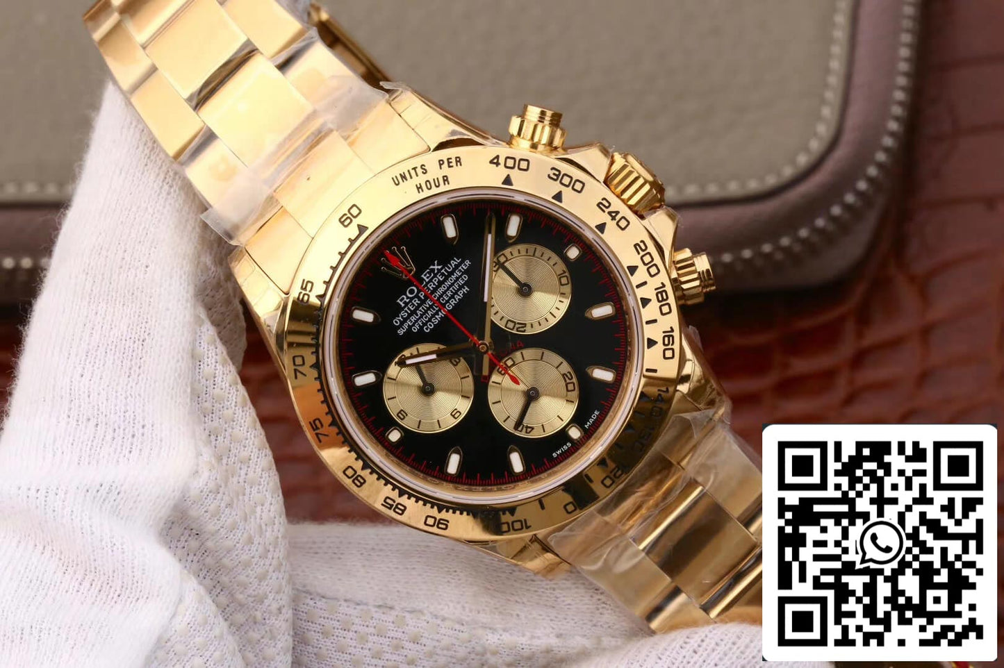 Rolex Daytona Cosmograph M116508-0009 1:1 edição melhor JH Fabbrica ouro 18K