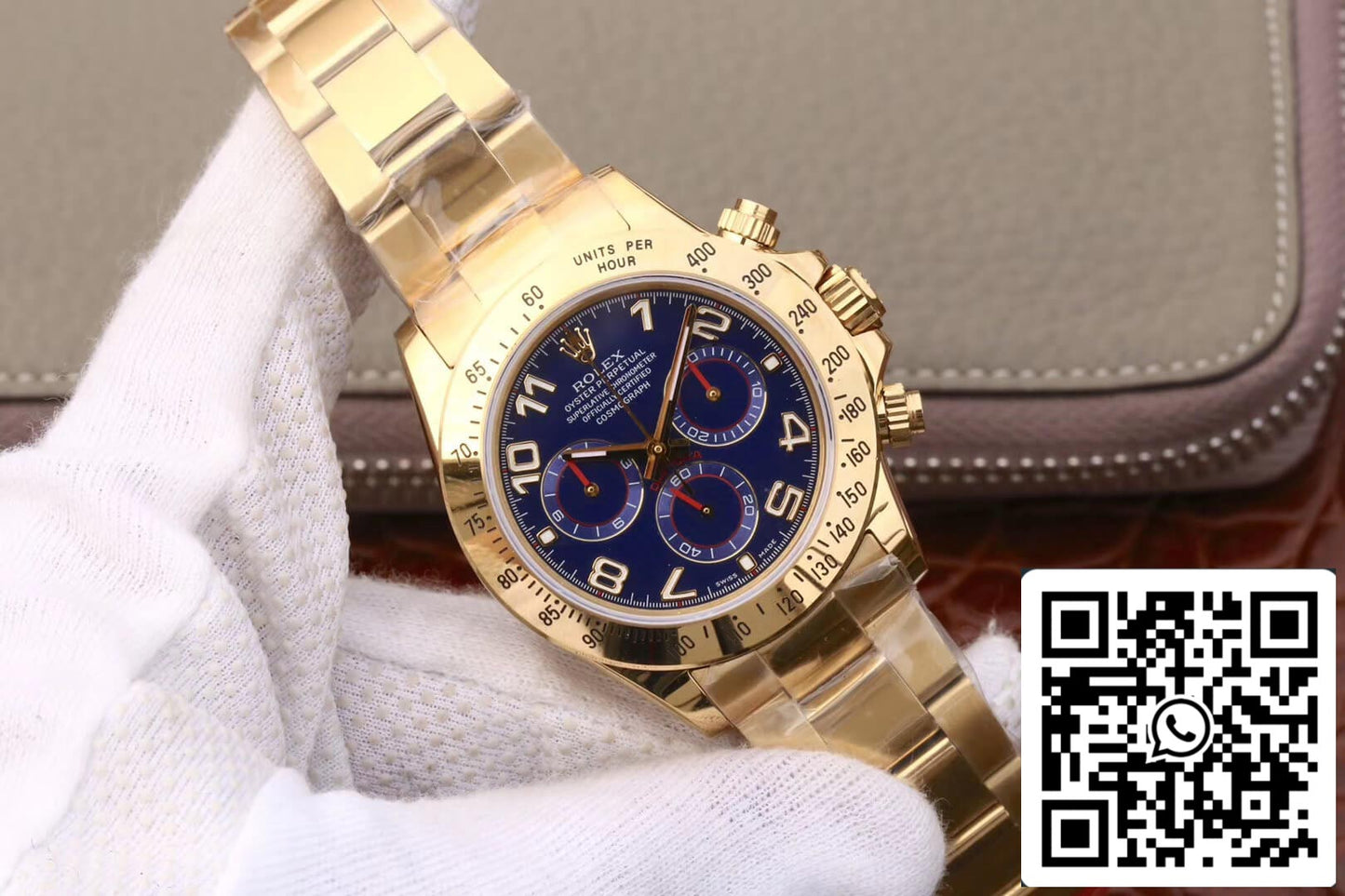 Rolex Daytona Cosmograph 116528 1:1 edição melhor JH Fabbrica mostrador amarelo ouro azul