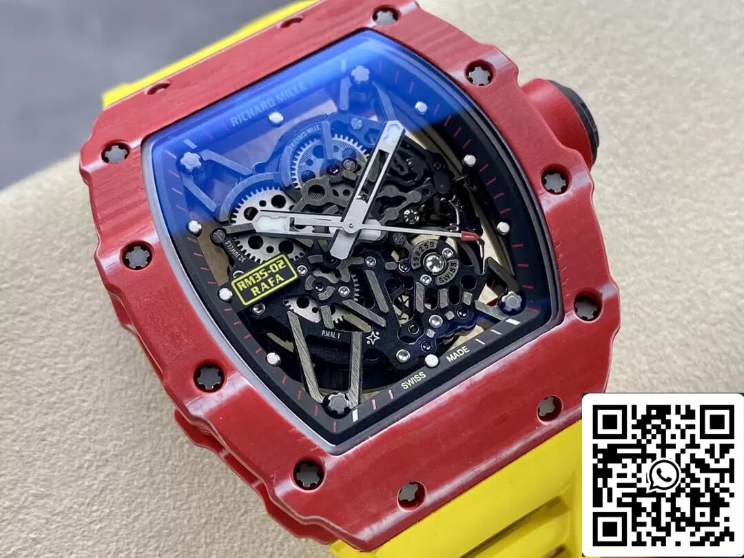 Richard Mille RM35-02 1:1 Best Edition T+ Fabbrica Red Carbon Fiber NTPT Case