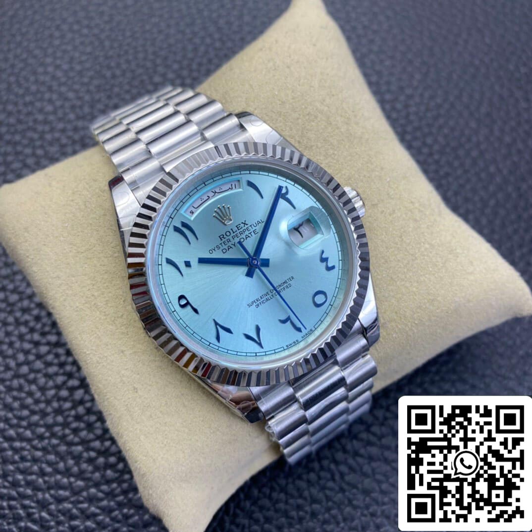 Rolex Day Date 1:1 edizione migliore BP Fabbrica Middle East Custom Ice quadrante blu