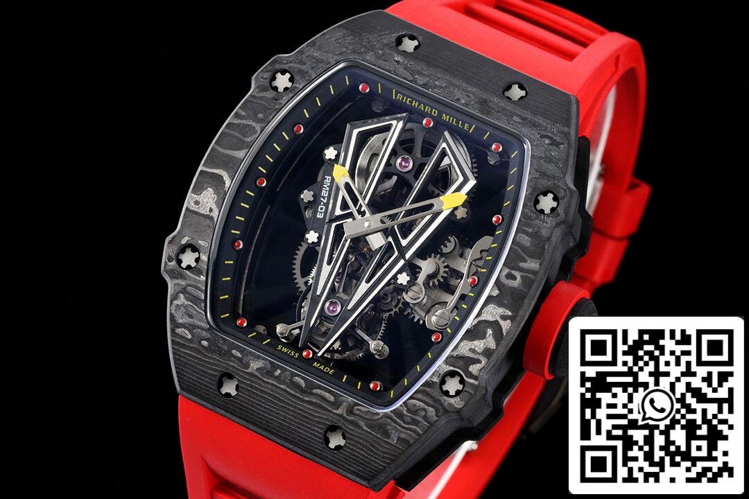 Richard Mille RM27-03 Rafael Nadal Tourbillon 1:1 Best Edition RM Fabbrica Red Rubber cinturino