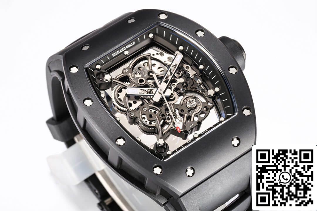 Richard Mille RM-055 1:1 edizione migliore BBR Fabbrica V2 Nero ceramica Cassa