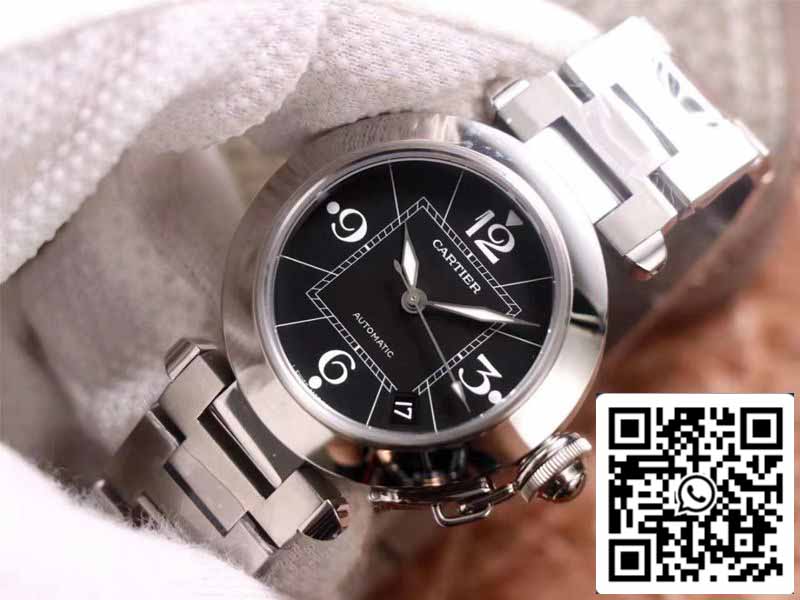 Cartier Pasha W31076M7 1:1 Best Edition V9 Fabbrica Black Dial Swiss Cal.049