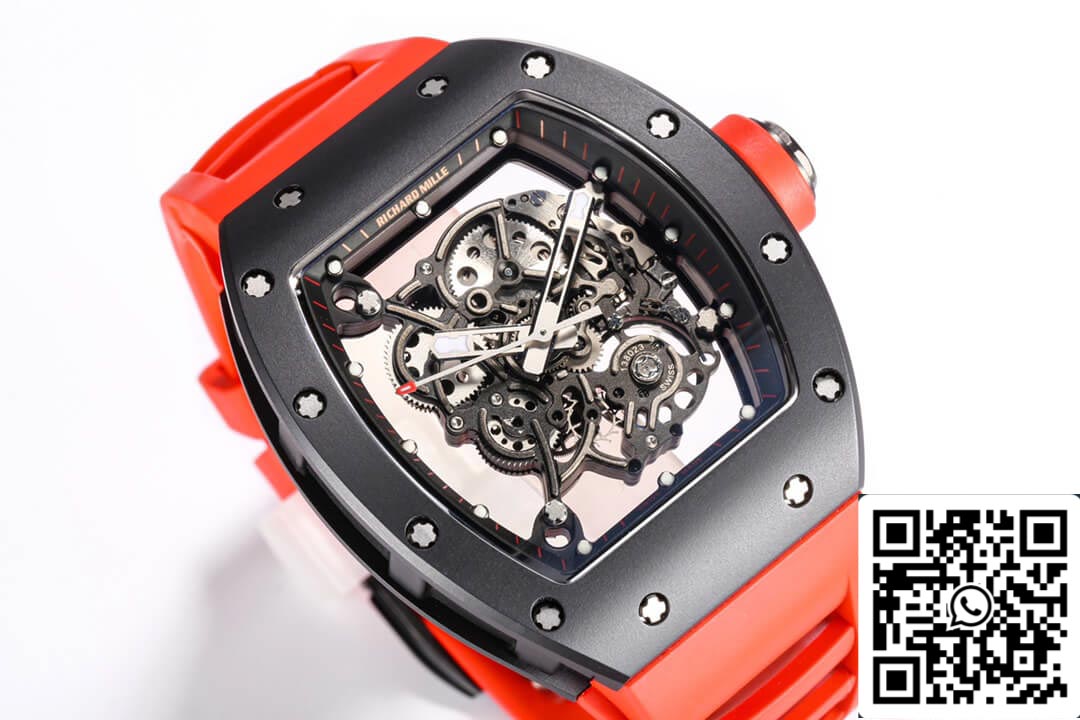 Richard Mille RM-055 1:1 edizione migliore BBR Fabbrica ceramica Cassa Red cinturino