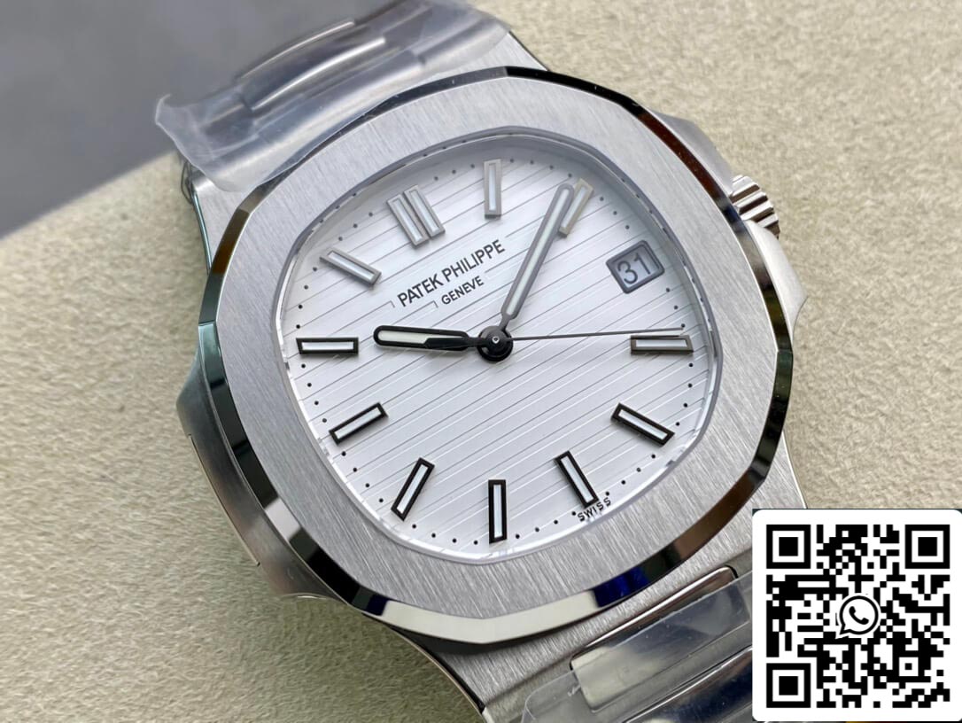 Patek Philippe Nautilus 5711/1A-011 1:1 edizione migliore 3K Fabbrica quadrante bianco
