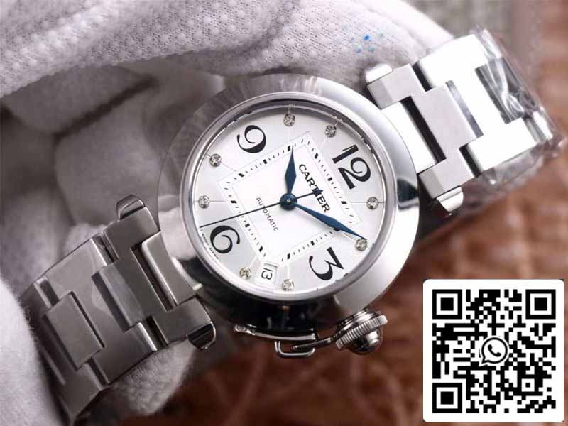 Cartier Pasha W31073M7 1:1 Best Edition V9 Fabbrica Esfera plateada Calibre suizo 049