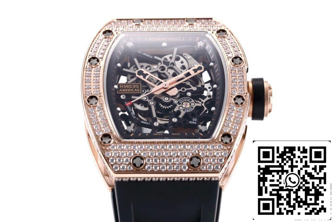 Richard Mille RM035 Americas 1:1 Best Edition KV Fabbrica Diamond Case