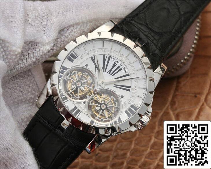 Roger Dubuis Excalibur RDDBEX0250 1:1 edizione migliore JB Fabbrica Tourbillon White Dial
