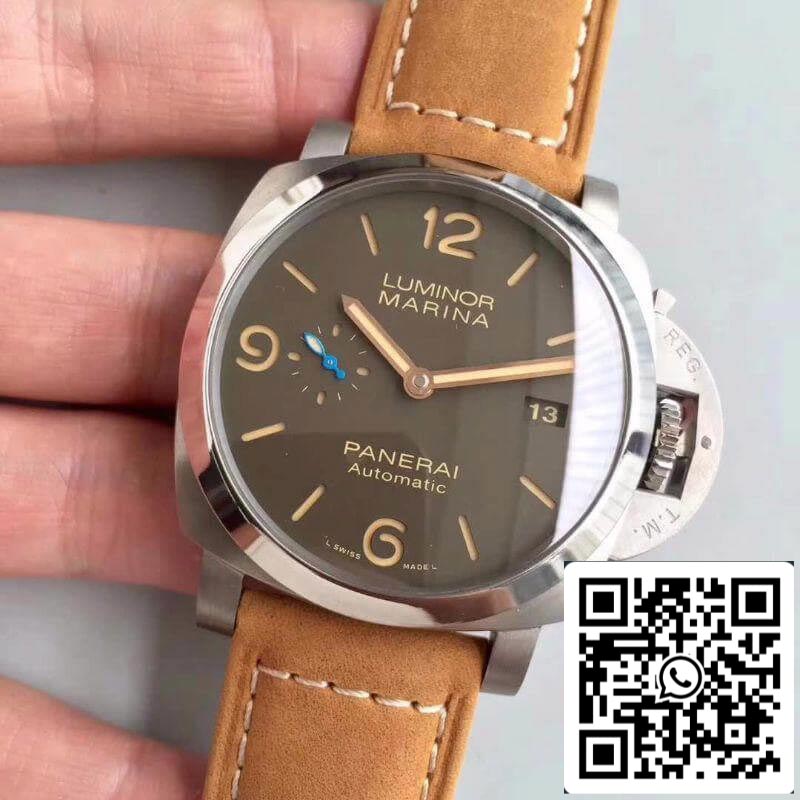 Panerai Luminor PAM1351 ZF Fabbrica Men Watches 1:1 Best Edition Swiss ETA P9010 Brown Leather cinturino