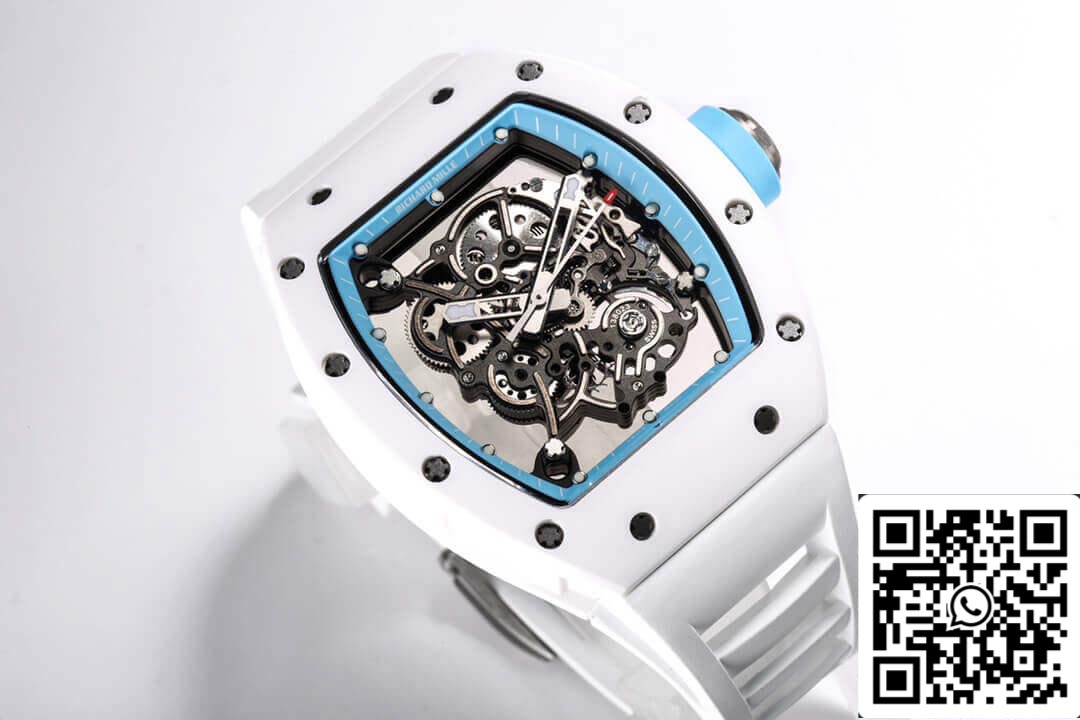 Richard Mille RM-055 1:1 edizione migliore BBR Fabbrica Bianco ceramica Cassa