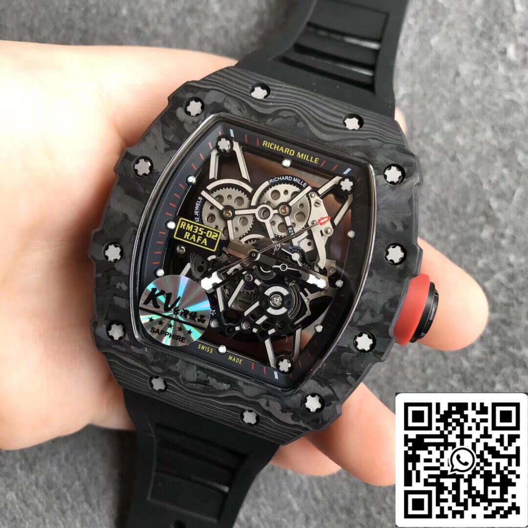 Richard Mille RM35-02 1:1 Best Edition KV Fabbrica V3 Black cinturino