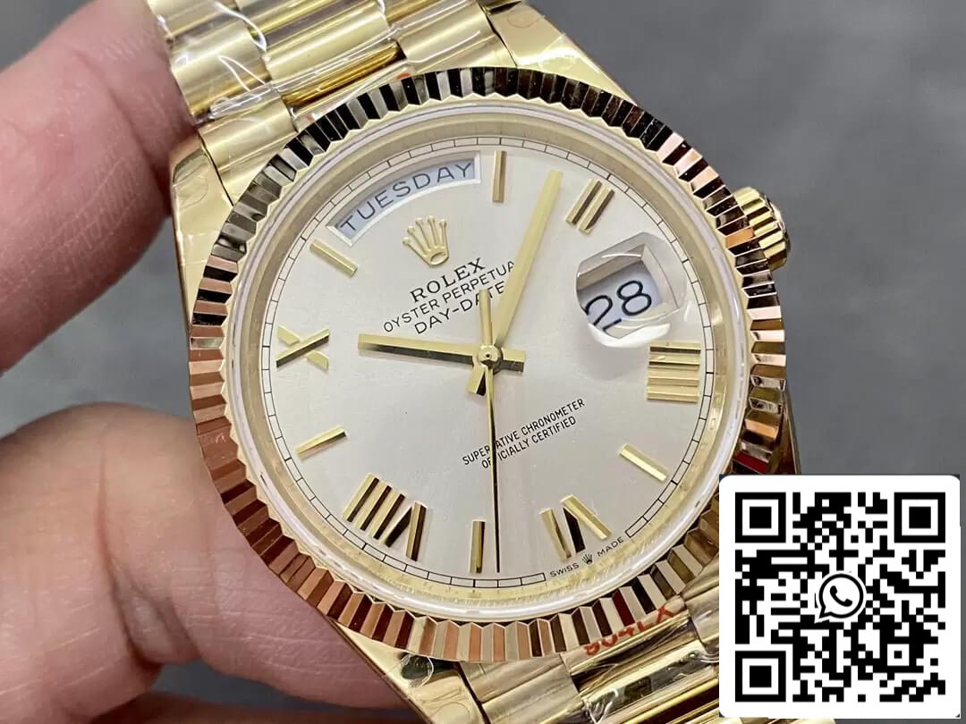 Rolex Day Date M228238-0002 1:1 edição melhor GM Fabbrica quadrante argento V2