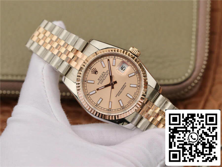 Rolex Datejust 116231 36MM 1:1 edizione migliore GM Fabbrica Rosa Oro Pink quadrante
