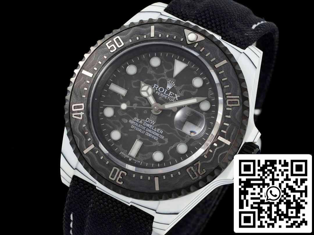 Rolex Sea-Dweller 1:1 edição melhor Diw Fabbrica fibra de carbono Nero cinturino