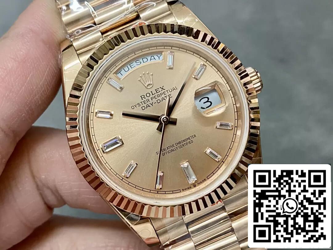 Rolex Day Date M228235-0004 1:1 edición migliore GM Fabbrica Oro quadrante V2 Diamond quadrante