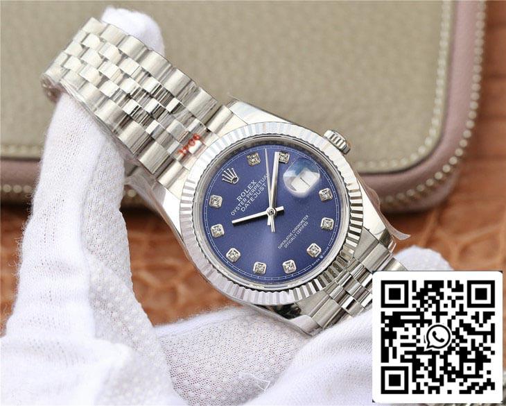 Rolex Datejust M126234-0037 1:1 edizione migliore GM Fabbrica Diamond-set quadrante blu