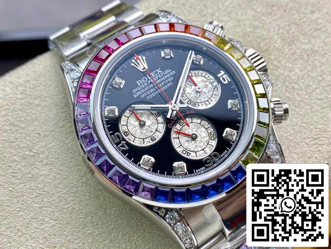 Rolex Daytona Cosmograph 116599 RBOW 1:1 edição melhor JH Fabbrica mostrador preto