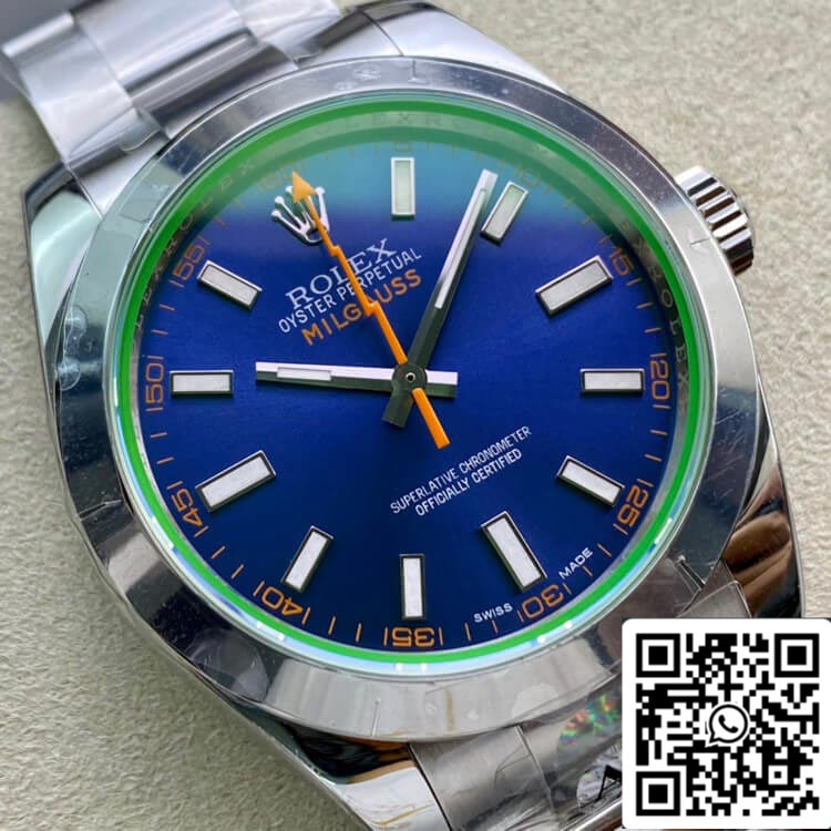 Rolex Milgauss 116400GV AR Fabbrica 1:1 edizione migliore Swiss ETA3131