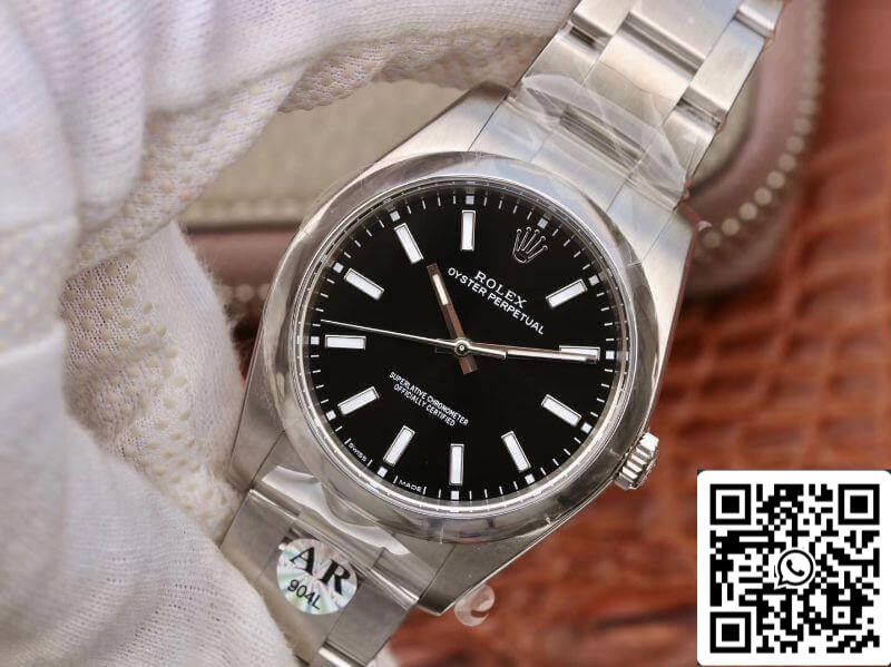 Rolex Oyster Perpetual 114300 39mm AR Fabbrica 1:1 edizione migliore Swiss ETA3132 quadrante nero