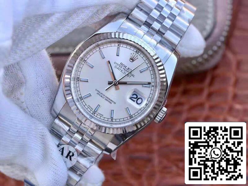Rolex Datejust II 36 126334 AR Fabbrica 1:1 edizione migliore Swiss ETA3135 Rhodium quadrante