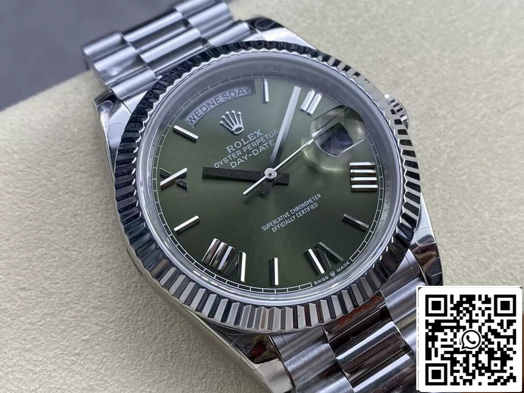 Rolex Day Date M228236-0008 1:1 edizione migliore GM Fabbrica V2 quadrante verde