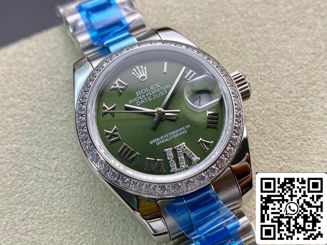 Rolex Datejust 28MM 1:1 edizione migliore BP Fabbrica Diamond-set quadrante verde