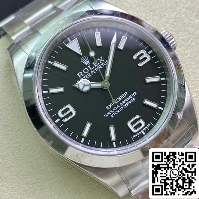 Rolex Explorer M214270-0003 39MM 1:1 edizione migliore AR Fabbrica quadrante nero