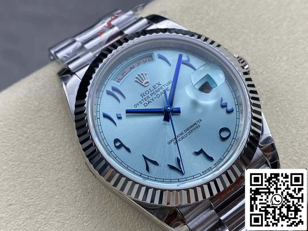 Rolex Day Date M228236 1:1 edizione migliore GM Fabbrica V2 Middle Eastern quadrante blu