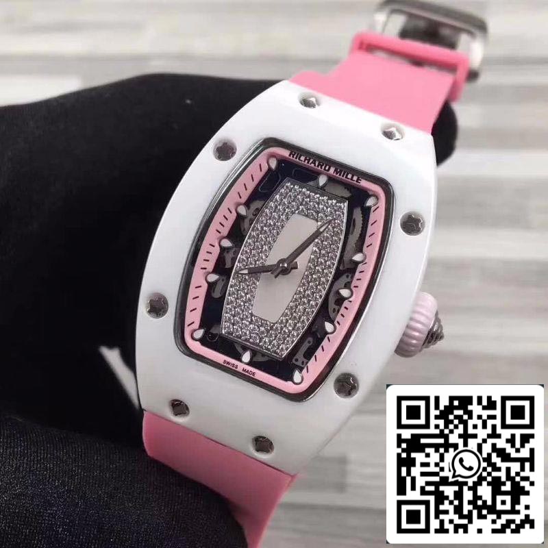Richard Mille RM07 1:1 Best Edition Swiss ETA6T51 Red Dial with Diamonds