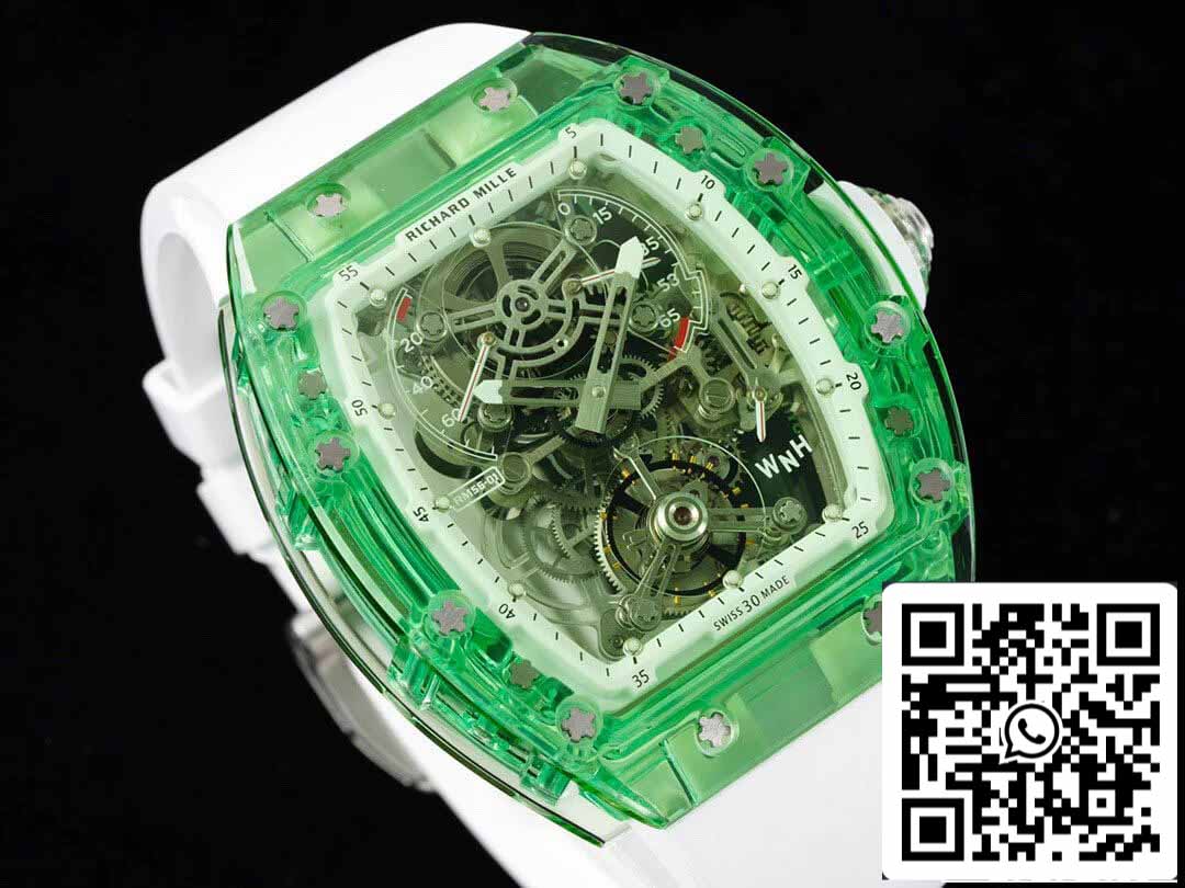 Richard Mille RM 56-01 Tourbillon 1:1 Best Edition RM Fabbrica Green Transparent Case