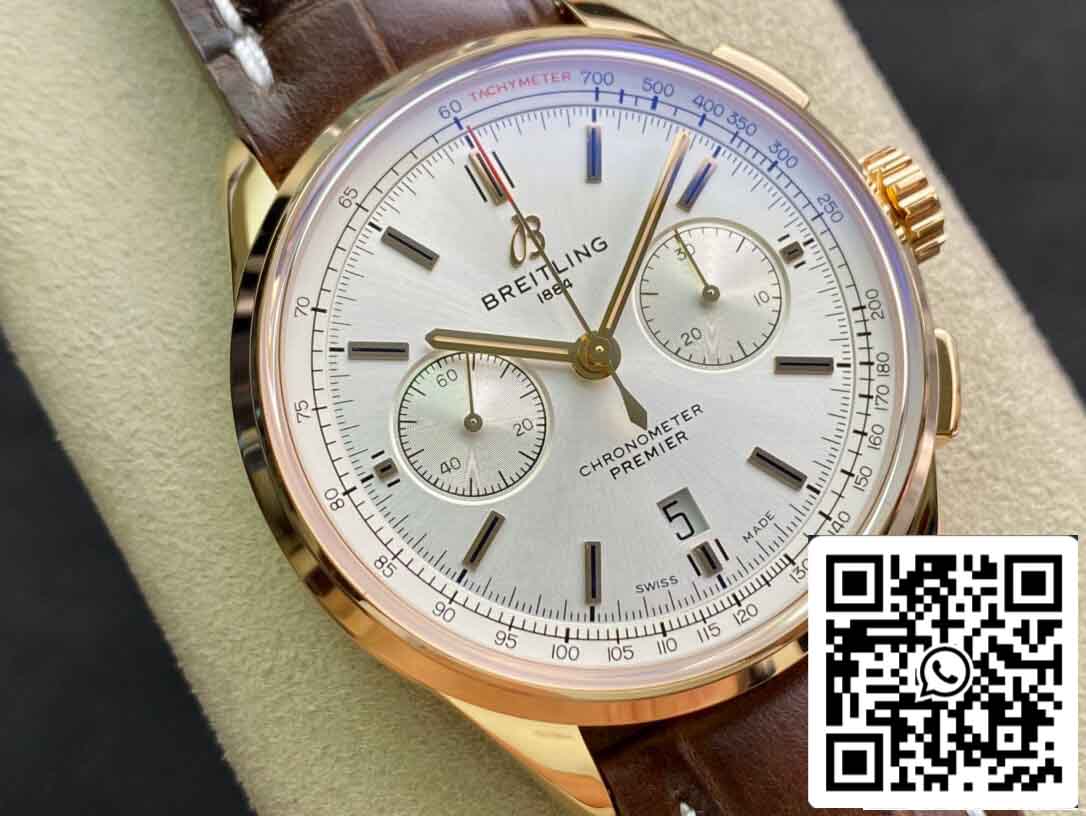 Breitling Premier RB0118371G1P1 1:1 edizione migliore GF Fabbrica quadrante argento